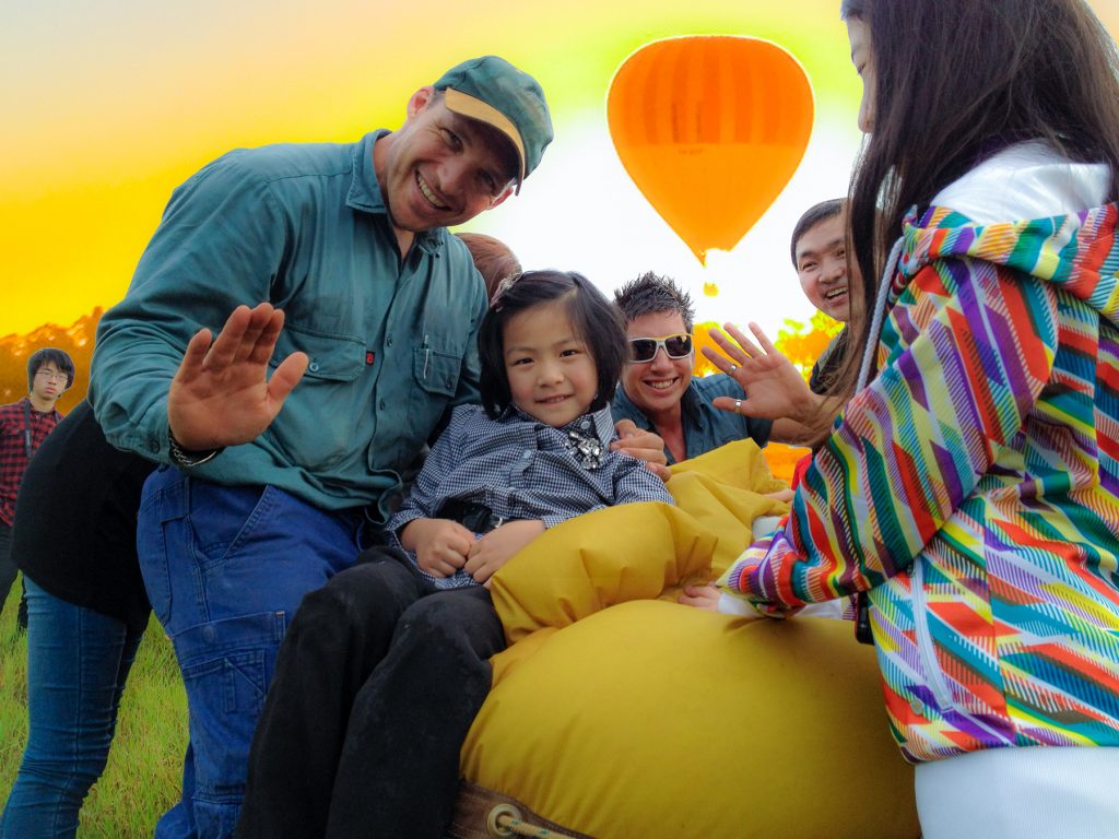 Staff and passengers at Balloons Over Brisbane